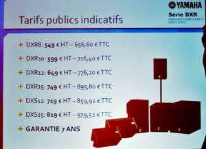 Les prix de la gamme DXR : inespérés pour des enceintes à filtrage FIR