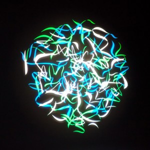 a multicolored glass gobo