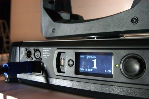 The front of the base with PowerCon, XLR5 and USB sockets.