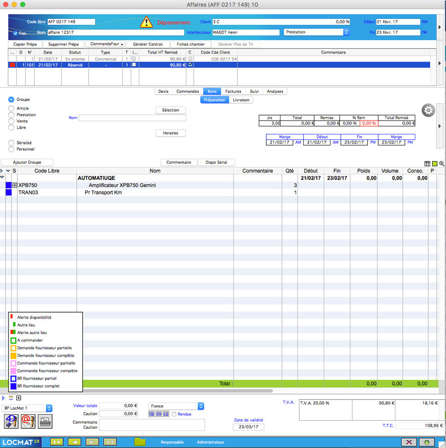 Locmat gestion Parc de loc
