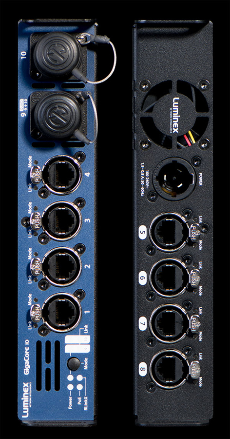 Luminex GigaCore 10 front back