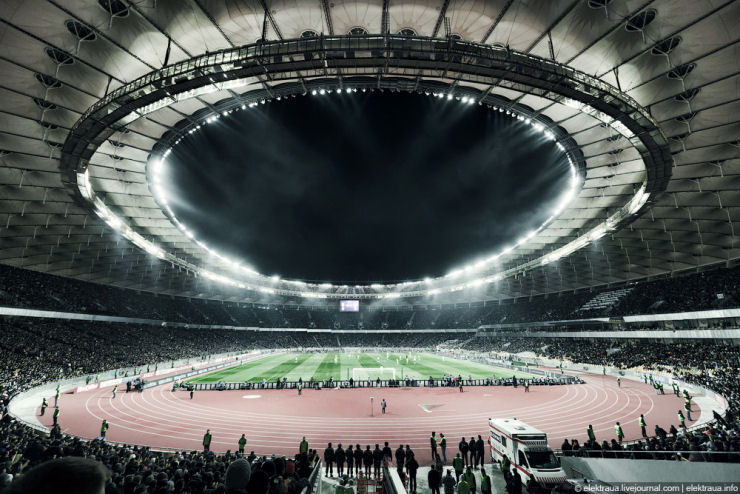 Le stade Olympique de Kiev en Ukraine : 608 Arena Vision