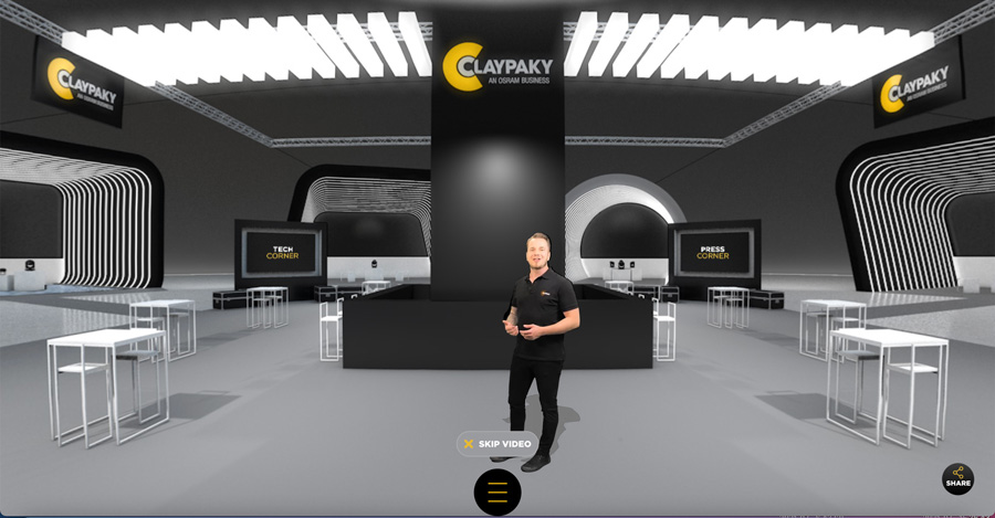 Claypaky-stand virtuel